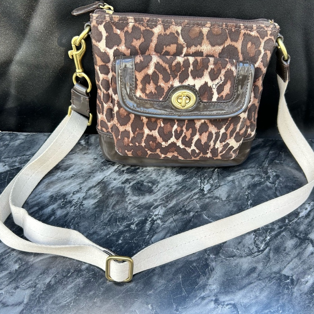 Coach Park Ocelot Print Swingpack Crossbody Bag